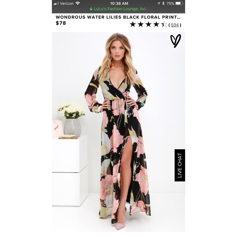 Lulus Wondrous Water Lillie’s Maxi Dress